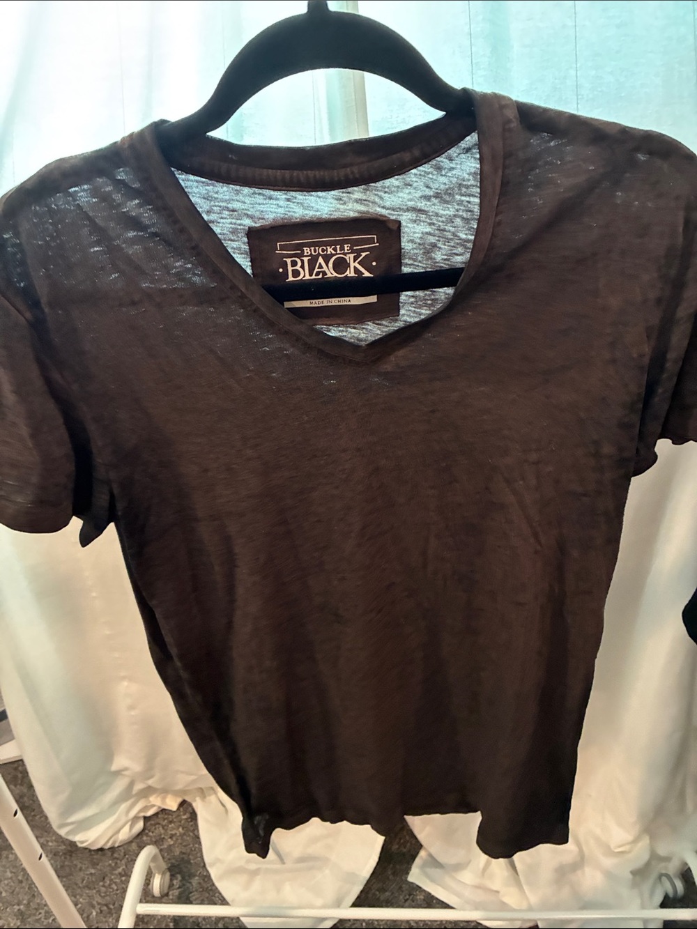 Womans Black brown V-Neck T-Shirt